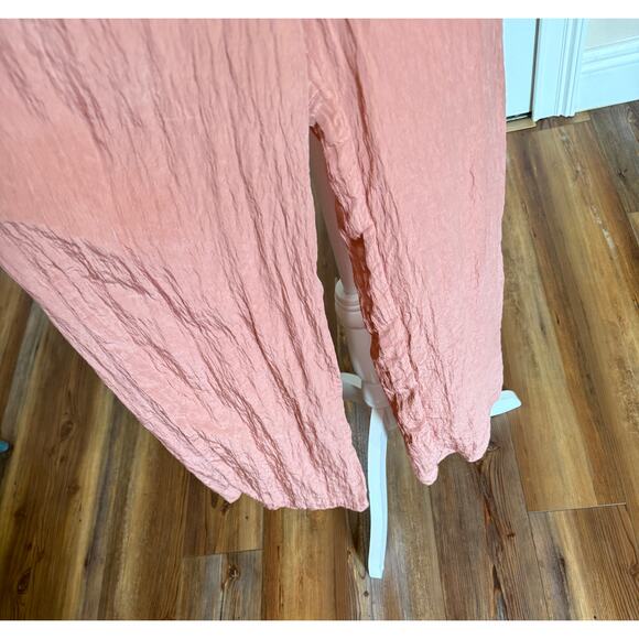 HOUSE OF HARLOW 1960 Women’s Sm Hi-Rise Crinkled Texture Wide Leg Palazzo Pants - Picture 4 of 7